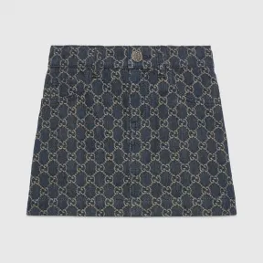 古驰/Gucci 儿童GG提花牛仔半身裙 657880-XDBOW-4266