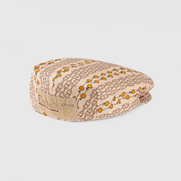 古驰/Gucci 马镫和GG苹果印花鸭舌帽 660253-4HAFB-9979