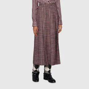 古驰/Gucci 千鸟格羊毛百褶裙 664422-ZAHD7-1250