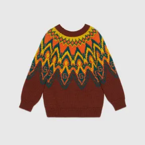 古驰/Gucci 儿童方形G字羊毛毛衣 692092-XKCGX-2073 