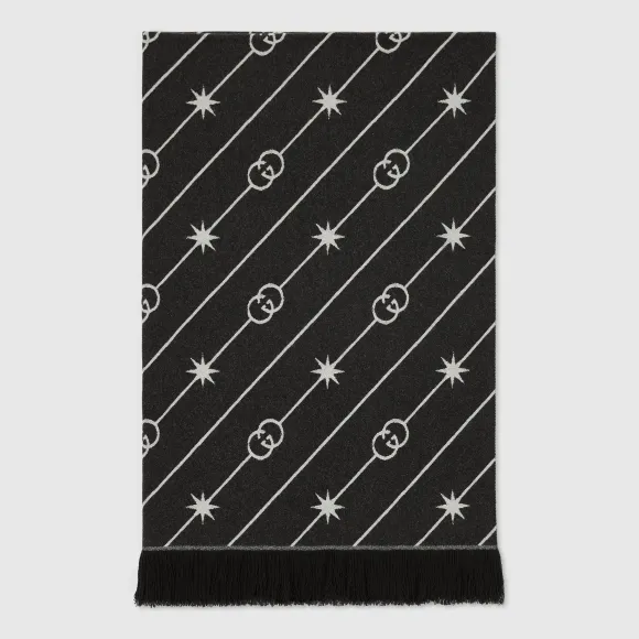 古驰/Gucci 对角设计Interlocking G星星羊毛毛毡 698791-ZAJIX-1070