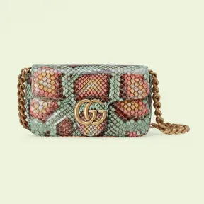 古驰/Gucci GG Marmont 蟒蛇皮腰包 699757-E12ET-3564 