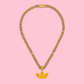 古驰/Gucci 阿迪达斯 x 美食项链配三叶草吊坠 702895-J1631-8083 