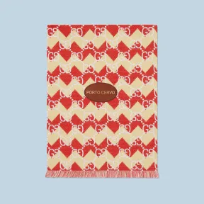 古驰/Gucci GG 人字纹棉质沙滩毯 705610-3G105-7474 