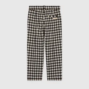 古驰/Gucci 儿童格子呢羊毛裤 708540-XWAUW-9207 