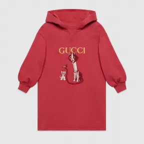 古驰/Gucci [儿童] 带刺绣的棉质长礼服 712618-XJE1B-6535