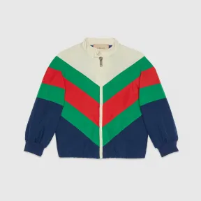 古驰/Gucci 儿童Web Chevron拉链夹克衫 724598-XWAWX-9670