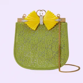 古驰/Gucci GG缎面手提包，配有蝴蝶结 725852-9AAA4-7243