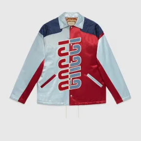 古驰/Gucci 印有Gucci标志补丁的棉粘胶夹克衫 729312-ZAMAS-4019