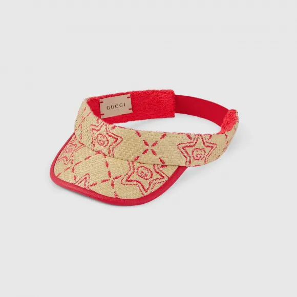 古驰/Gucci 儿童拉菲草遮阳帽 730670-3HAQD-5500