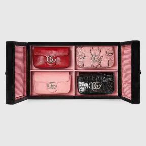 古驰/Gucci GG Marmont 超迷你金色蟒蛇礼盒包 735633-EAALB-8887