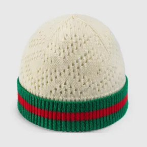 古驰/Gucci 婴儿几何造型G针织棉帽 738946-3K111-9200