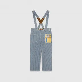 古驰/Gucci 儿童条纹牛仔背带裤 740911-XDCIV-4674