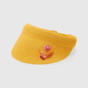 古驰/Gucci 黄色儿童饰刺绣遮阳帽 745120-3HASI-7200