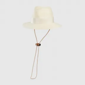 古驰/Gucci 草编效果宽边帽子，配蝴蝶结 747994-3HAS9-9077