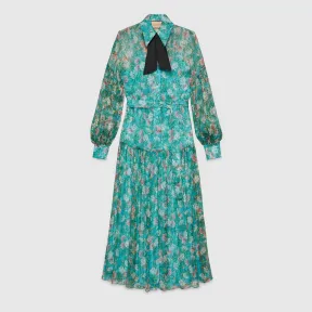 古驰/Gucci 花卉印花丝绸长裙 749365-ZANIL-4573