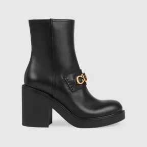 古驰/Gucci 黑色皮革Gucci女靴 750538-17K00-1000