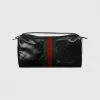 古驰/Gucci 黑色GG水晶帆布饰织带洗漱包 759689-FACI0-1064