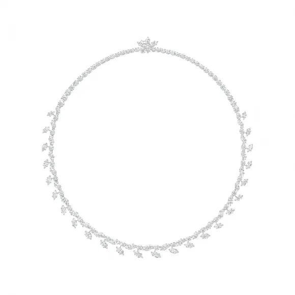 海瑞温斯顿/HarryWinston Winston Cluster钻石项链 NKDPCLSMWC