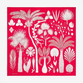 爱马仕/Hermes 玫瑰色 “棕榈家族”90厘米方巾 H003366S_08