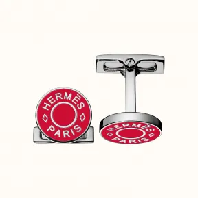 爱马仕/Hermes 红色 Licol 2袖扣 H052056FP1L