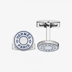 爱马仕/Hermes 蓝色 Licol Reverse袖扣 H052068FP14