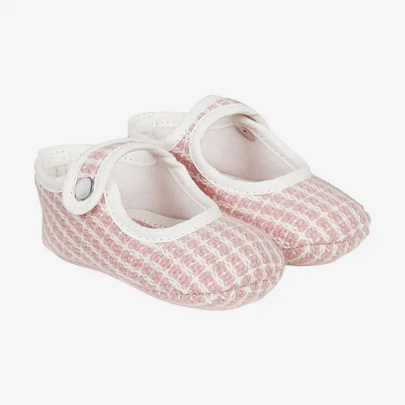 爱马仕/Hermes 玫瑰色 Loomy Pif婴儿软底鞋 H102990M_01