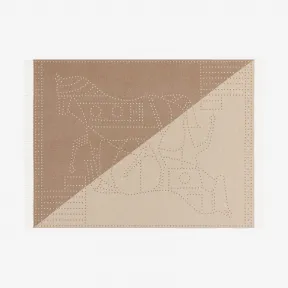 爱马仕/Hermes 灰色 Double Horse Constellation毛毯 H103117M_02
