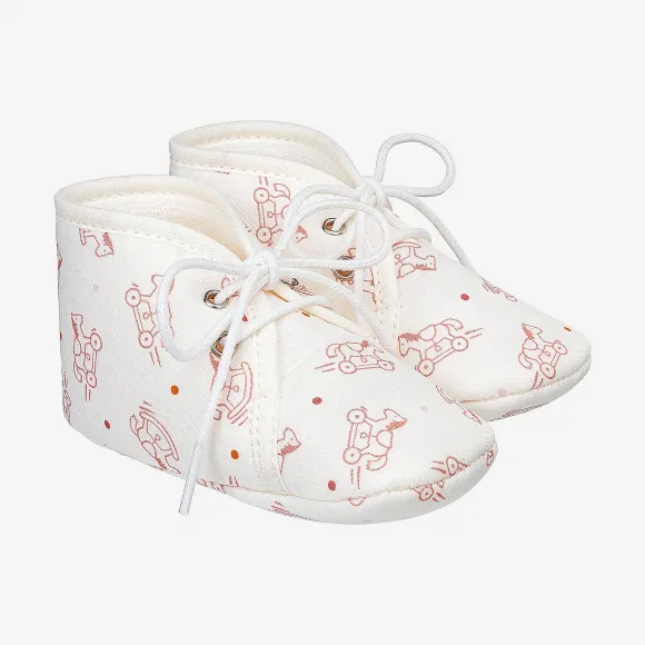 爱马仕/Hermes 玫瑰色 Adada Dots Paf婴儿软底鞋 H103142M_0118