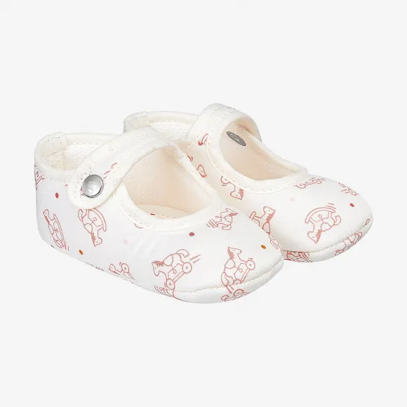 爱马仕/Hermes 玫瑰色 Adada Dots Pif婴儿软底鞋 H103143M_0118