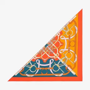 爱马仕/Hermes 红色 “金质马刺”大三角巾 H571599S_03