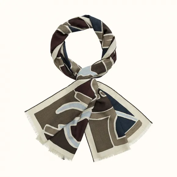 爱马仕/Hermes “爱马仕线条长方形丝巾 H693811T-03