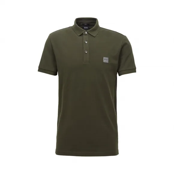 雨果博斯/Hugo Boss 男士修身版弹力棉凸纹布polo衫 hbas50378334346