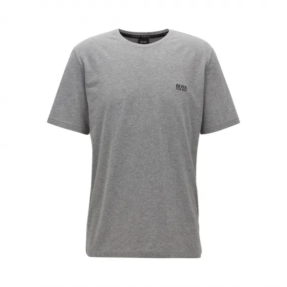 雨果博斯/Hugo Boss 男士黑色logo圆领短袖T恤 hbas50379021033