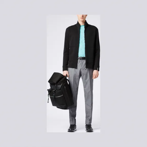 雨果博斯/Hugo Boss 双面棉质混纺面料拉链式运动衫 hbas50382719001