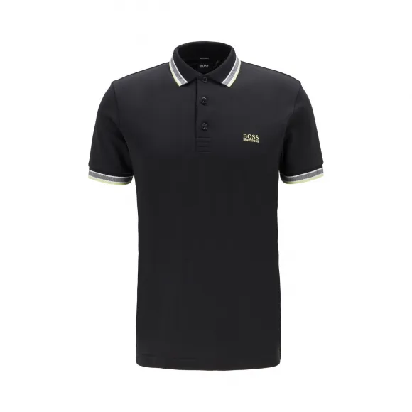 雨果博斯/Hugo Boss 男士徽标底领棉质珠地布 Polo 衫 hbas50398302003