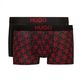 雨果博斯/Hugo Boss 男士印花纯色弹力棉泳裤两件装 hbas50403225008