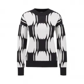 雨果博斯/Hugo Boss 女士抽象图案的宽松版型毛衣 hbas50419090960