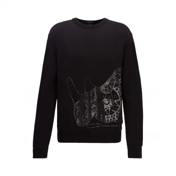 雨果博斯/Hugo Boss 图案印花纯棉针织毛衣 hbas50419099001