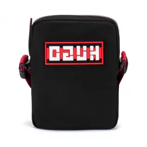 雨果博斯/Hugo Boss 徽标倒置徽章尼龙华达呢记者包 hbas50419965001