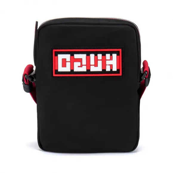 雨果博斯/Hugo Boss 徽标倒置徽章尼龙华达呢记者包 hbas50419965001