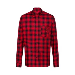 雨果博斯/Hugo Boss 男士小熊图案格纹棉宽松衬衫 hbas50421271693