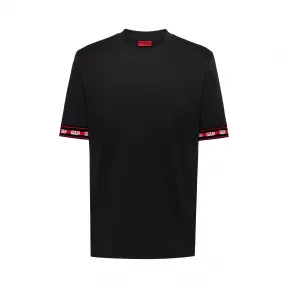 雨果博斯/Hugo Boss 棉混纺徽标袖口宽松版型男士T恤 hbas50421647001