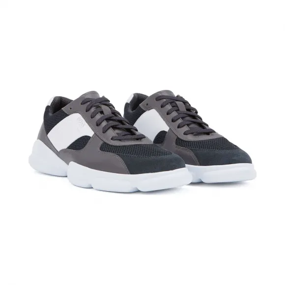 雨果博斯/Hugo Boss 采用网眼鞋面设计的皮革低帮运动鞋 hbas50422403060