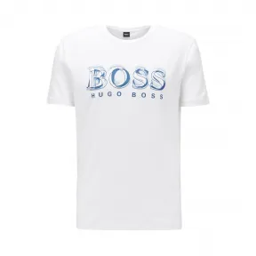 雨果博斯/Hugo Boss 男士印花徽标装饰弹力 T 恤 hbas50424073100