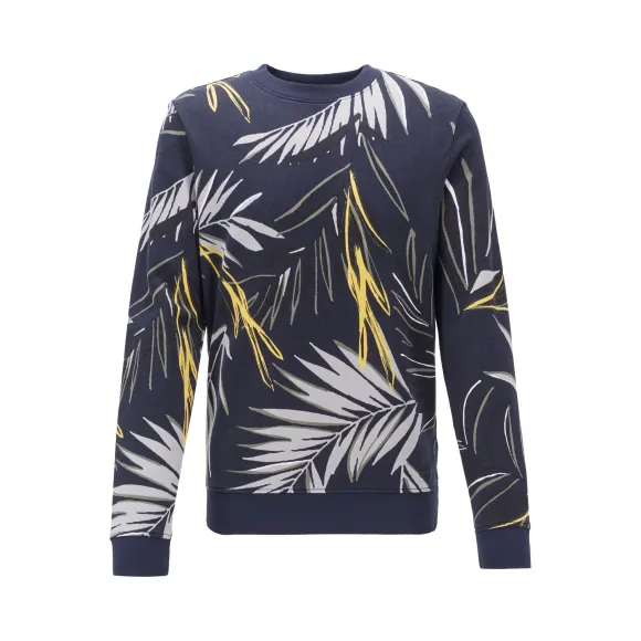 雨果博斯/Hugo Boss 男士树叶图案棉质毛圈运动衫 hbas50426146404