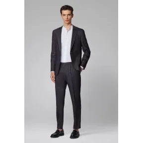 雨果博斯/Hugo Boss 羊毛亚麻修身西服套装 50427055402