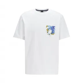 雨果博斯/Hugo Boss 男士自然主题艺术印花宽松版型棉 T 恤 hbas50427900100