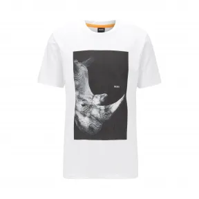 雨果博斯/Hugo Boss 男士动物印花针织棉 T 恤 hbas50427904102