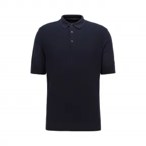 雨果博斯/Hugo Boss 丝绸混纺反领短袖毛衣 hbas50430115402